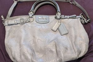 Coach Madison Stitched Leather Satchel Bag